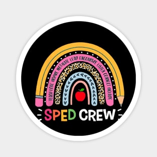 Sped Crew Rainbow Special Education Teacher Back To School Magnet